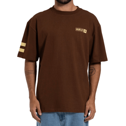 Camiseta Masculina Hurley Block Party Max Fit MARROM-HYTS030278- -1-